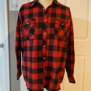 Design in Italy luxury Men’s Red flannel shirt size XL
